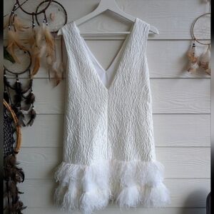 BCBGMaxAzria White Textured Dress